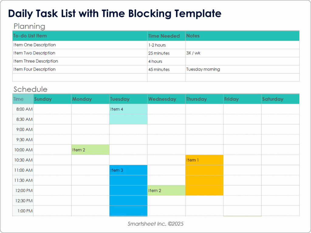 15 free task list templates