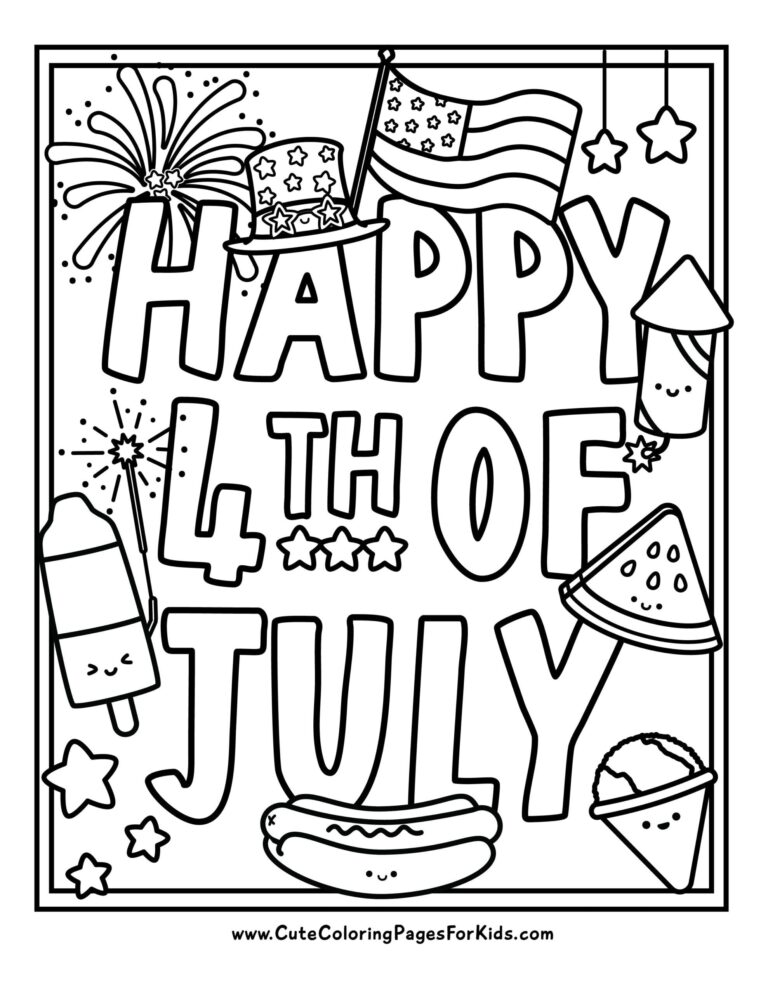 4th Of July Free Printables - 4th Of July Printable Coloring Pages - King Printables