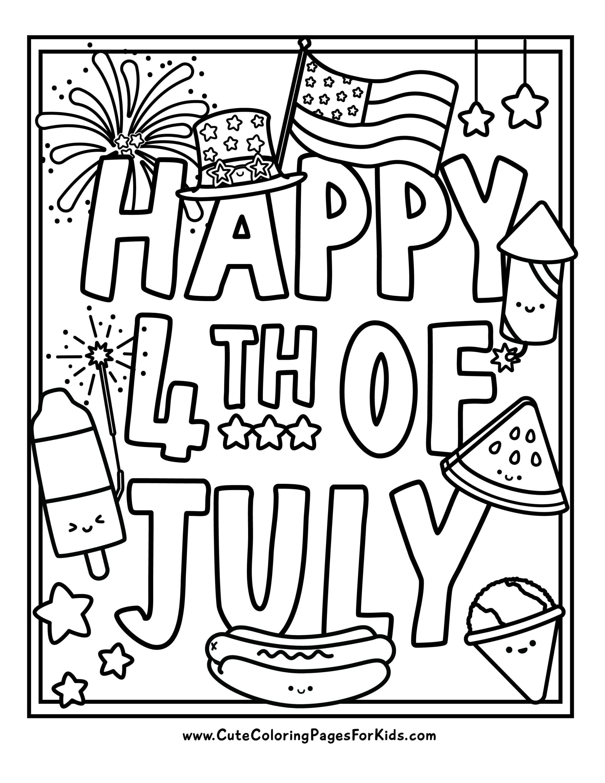 4th Of July Free Printables - 4th Of July Printable Coloring Pages - King Printables