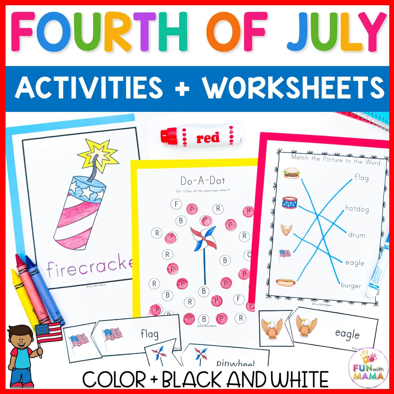 4th Of July Worksheets For Preschool - 4th of July Preschool Activities