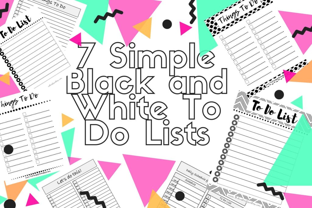 7 simple black and white to do list free printable to do list 7 simple black and white to do list free printable to do list