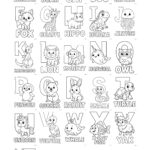 A To Z Alphabet Coloring Pages Printable - Animal alphabet - Alphabet Coloring Pages