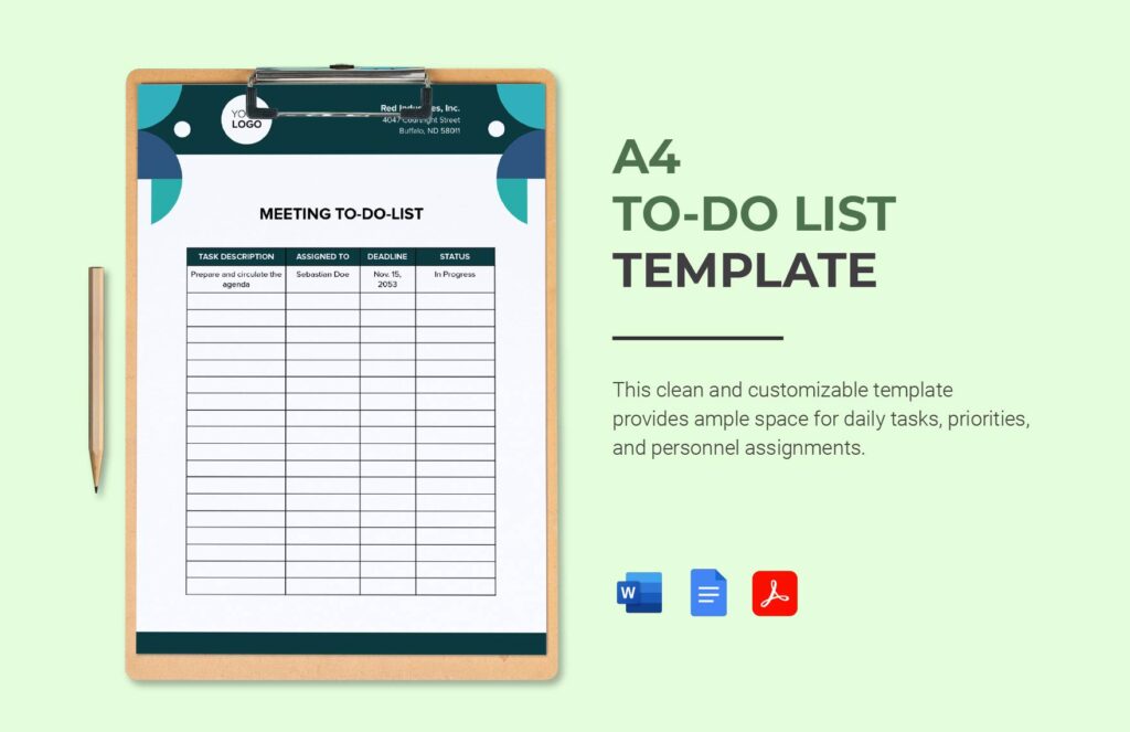 a4 to do list template a4 to do list template