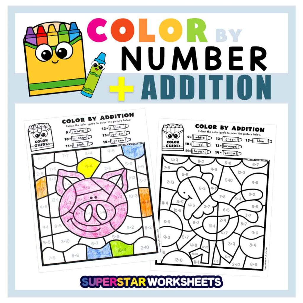 Add And Color By Number – Addition Color By Number – Superstar Worksheets Add And Color By Number - Addition Color By Number - Superstar Worksheets
