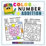 Add And Color By Number - Addition Color By Number - Superstar Worksheets