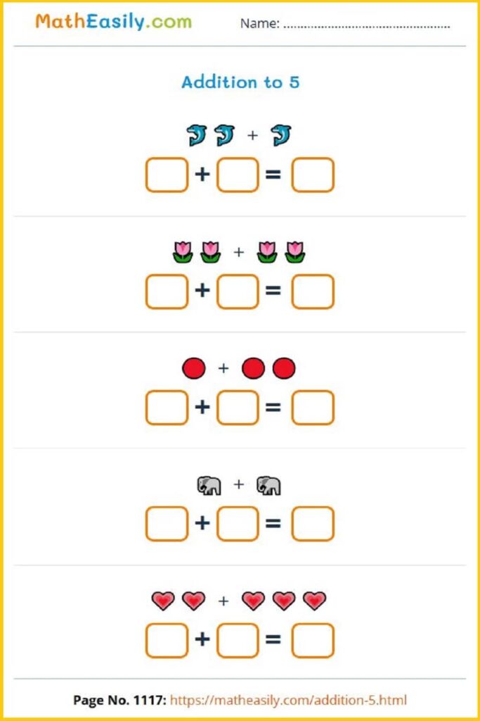 Addition Within 5 Worksheets For Kindergarten – Addition To 5 Games With Pictures + Worksheets Addition Within 5 Worksheets For Kindergarten - Addition To 5 Games With Pictures + Worksheets