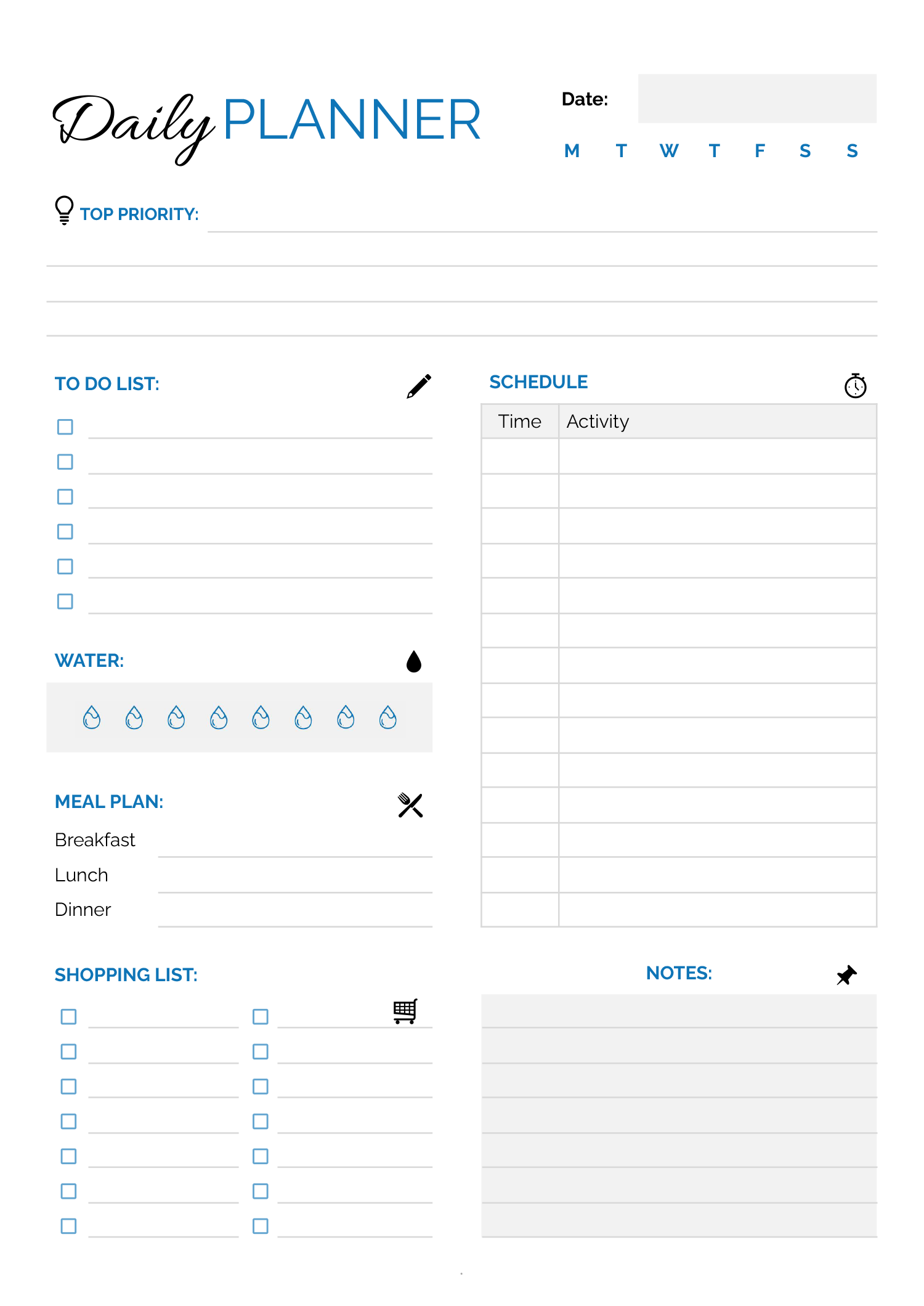 Agenda To Do List Template - daily planner to do list template