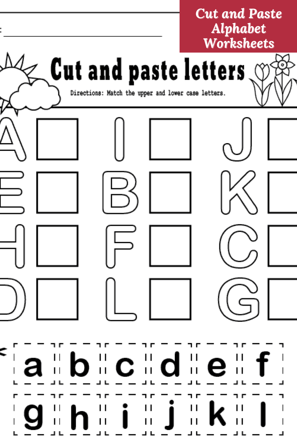 Alphabet Cut And Paste Worksheets - Alphabet Letter Cut And Paste Worksheets - Alajnabia.com