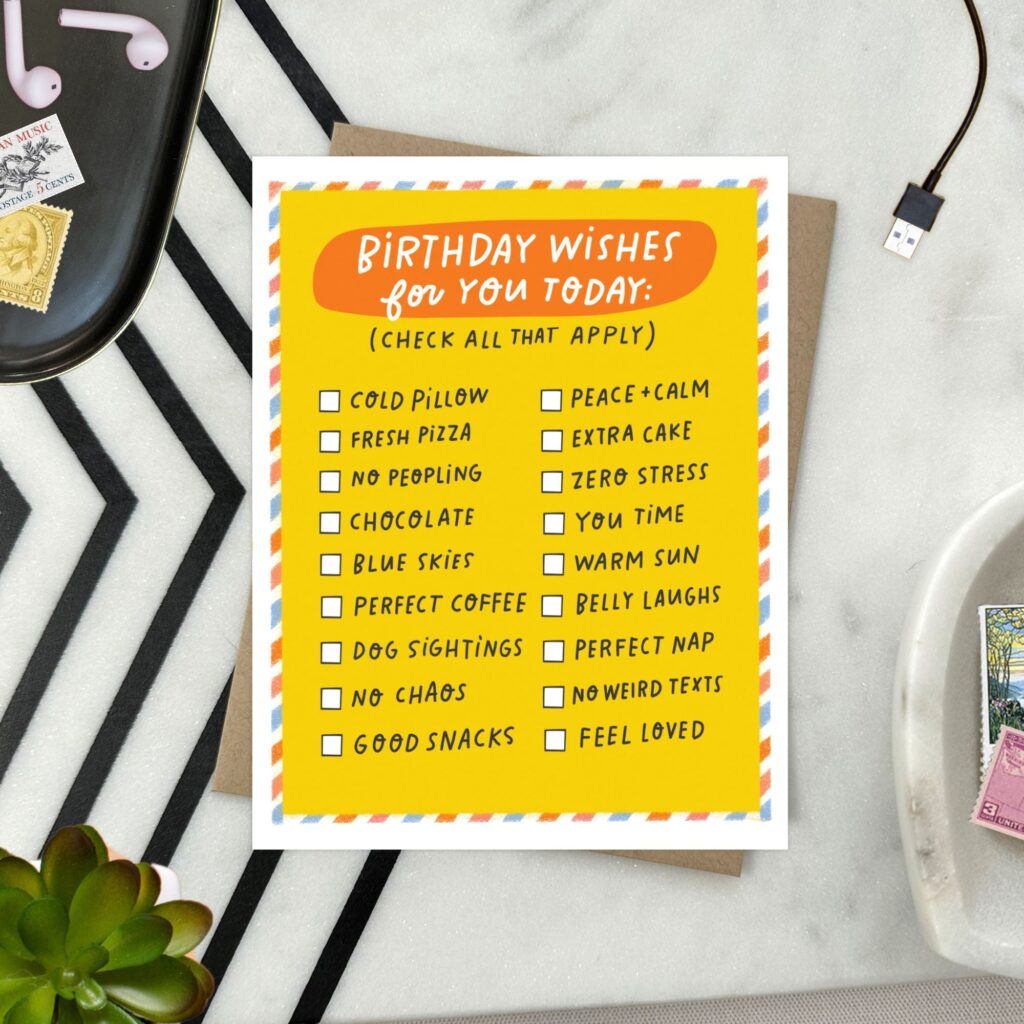 birthday checklist