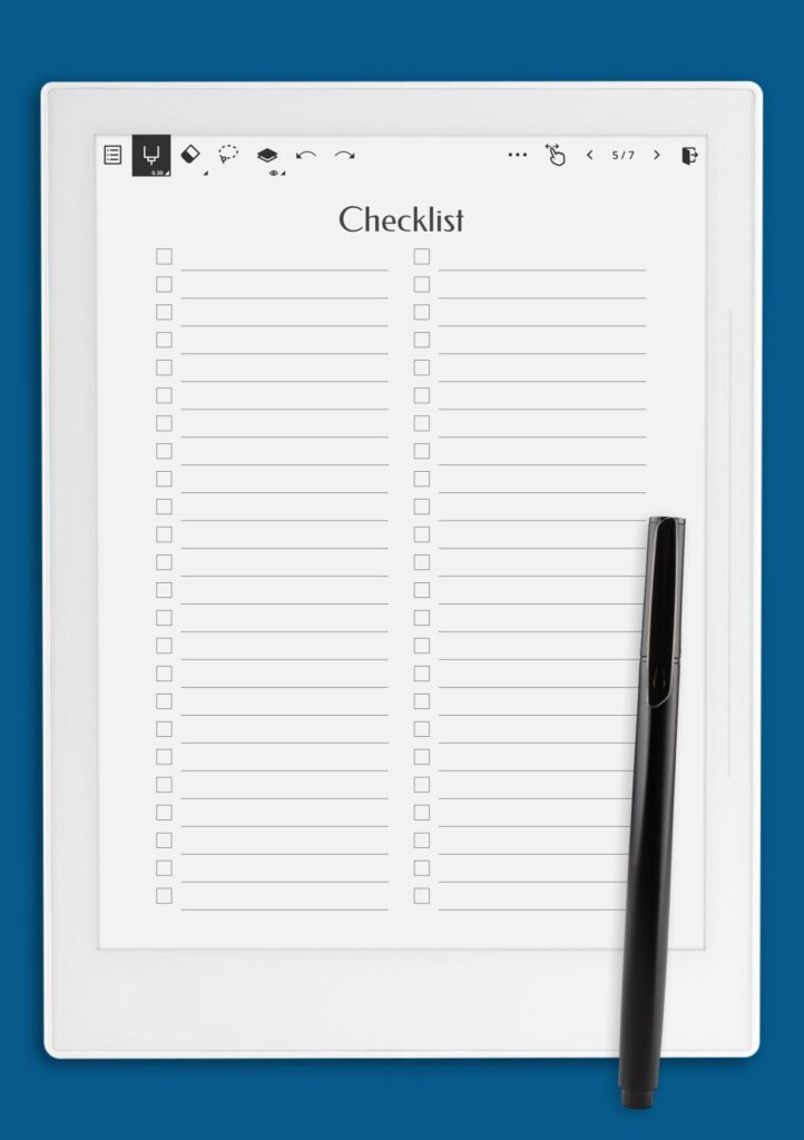 blank checklist blank checklist