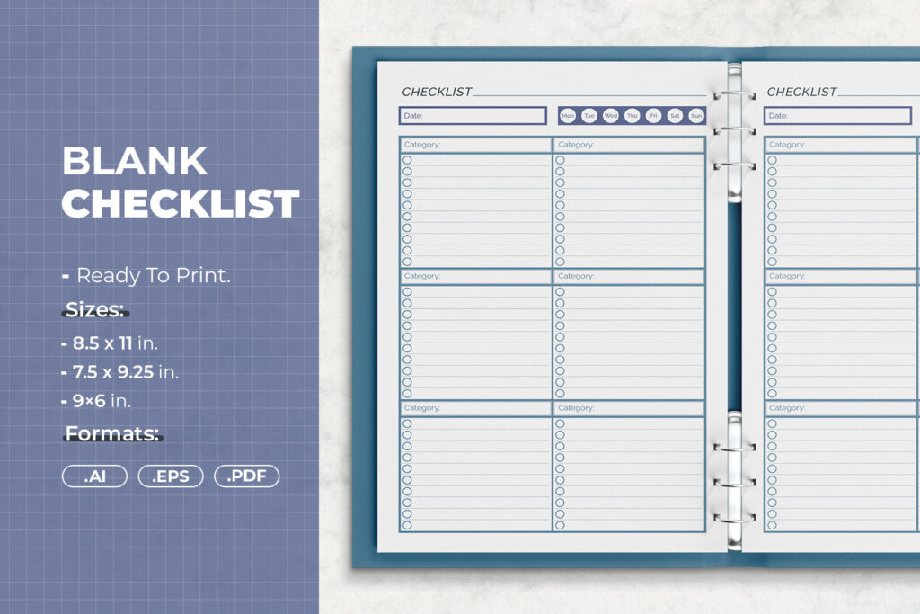 blank checklist printable template