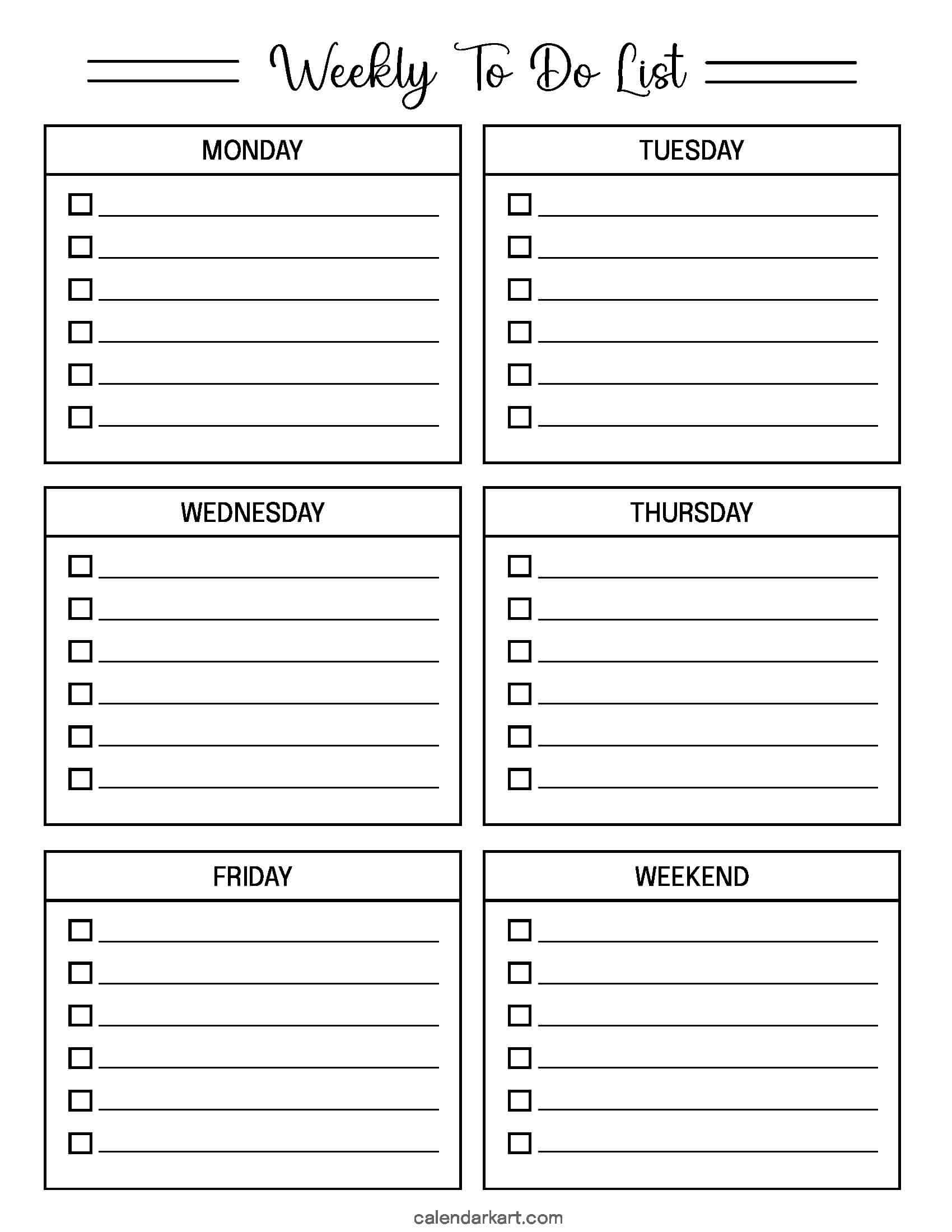 Blank To Do List Template Free - to do list template