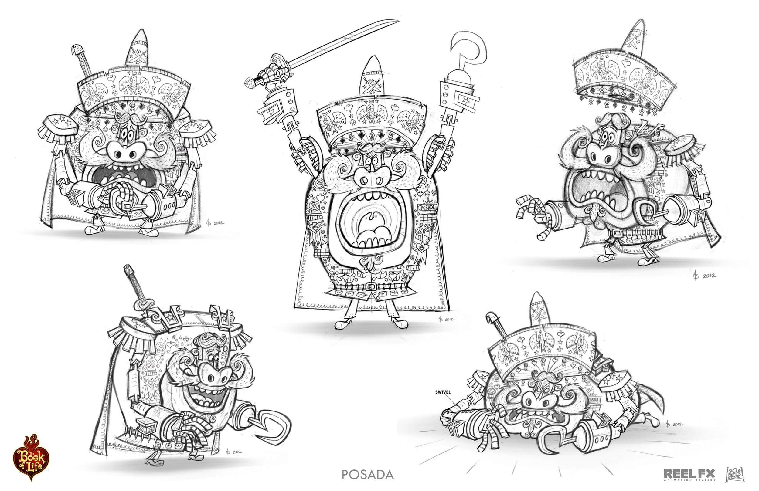 Free printable Book Of Life Coloring Sheets featuring fun characters ready for coloring