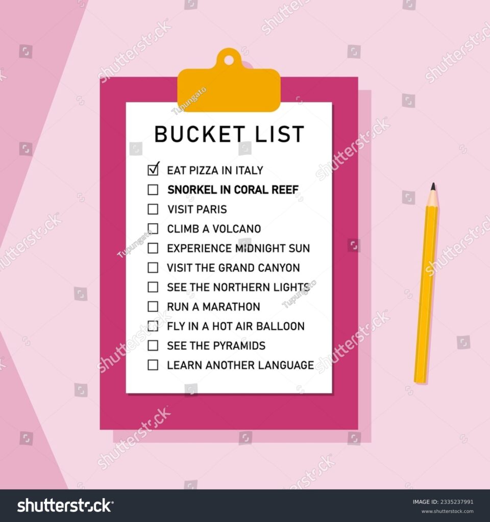bucket list life plans checklist example 2335237991