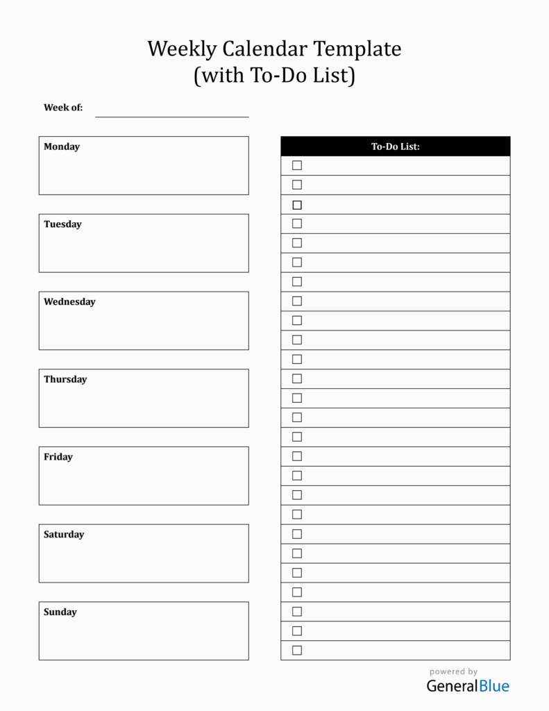 Calendar And To Do List Template - tbg5bx9k9