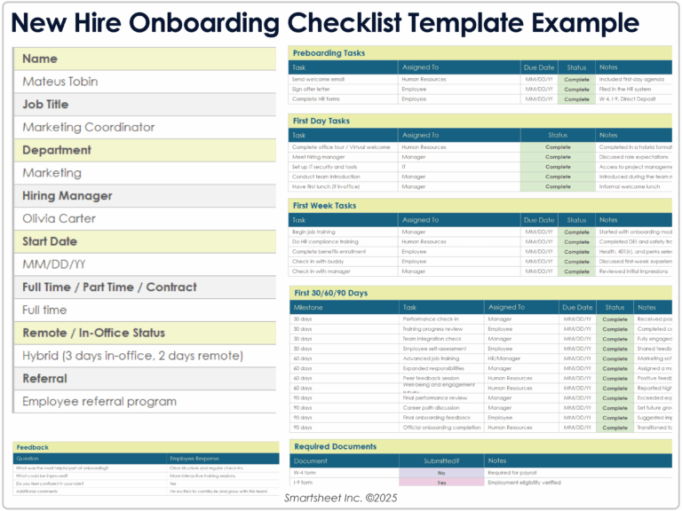 Change Over Checklist Template Standard Work - free onboarding checklists and templates