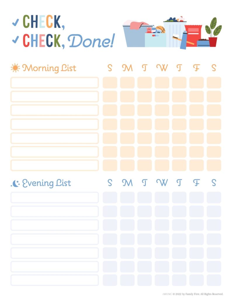 Check In Check Out List Template - check check done