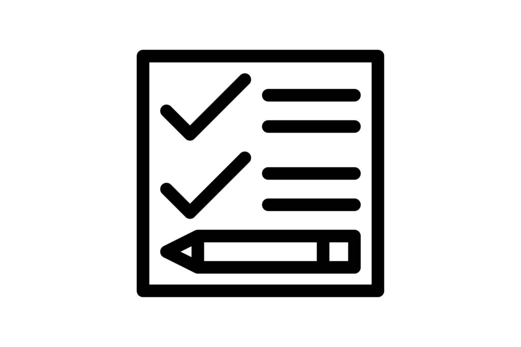 Check List Black And White - checklist black and white line icon 4