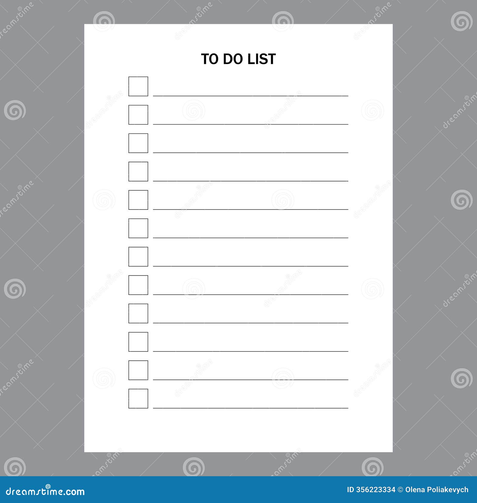 Check List Or Checklist Template - to do list blank checklist sheet organized task template gray background eps image356223334