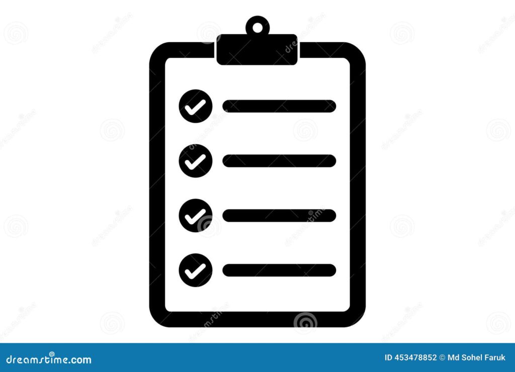 checklist black white