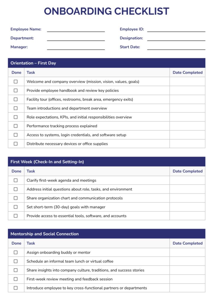 Checklist Easy Templates Sections Editable – onboarding checklist template Checklist Easy Templates Sections Editable - onboarding checklist template