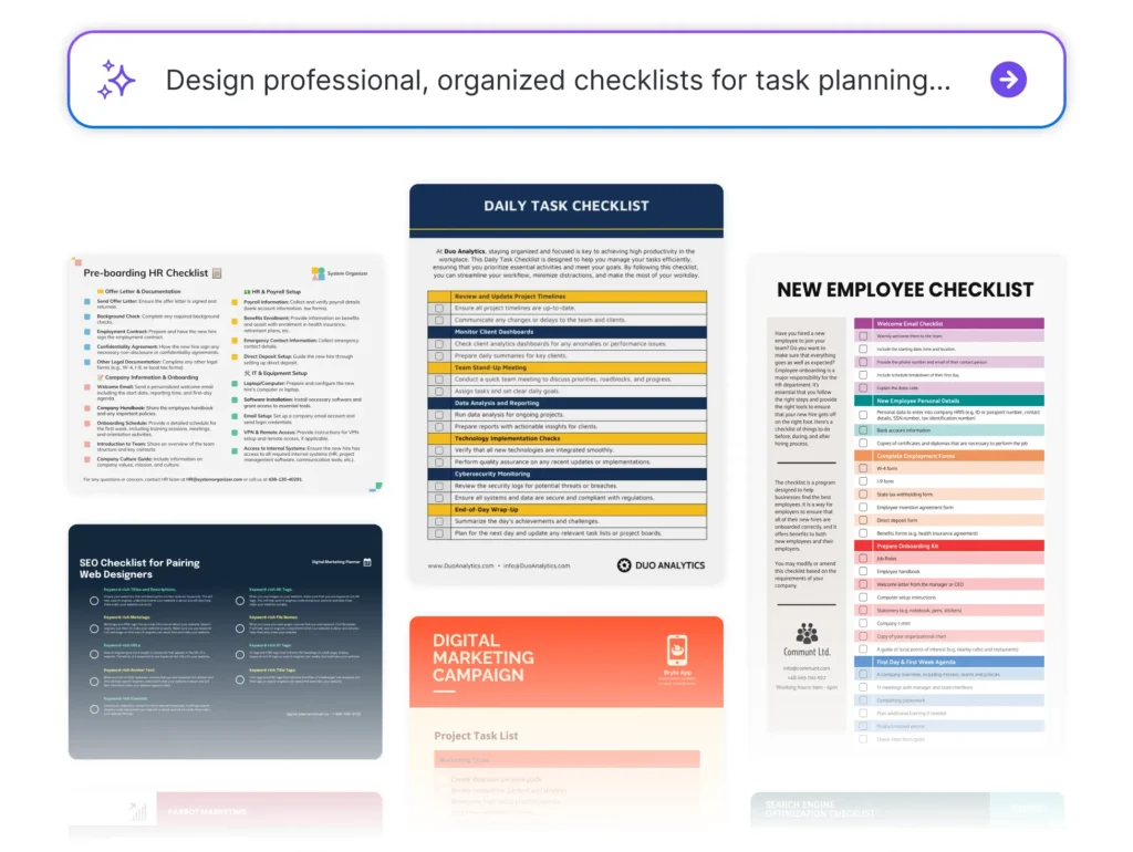 checklist generator