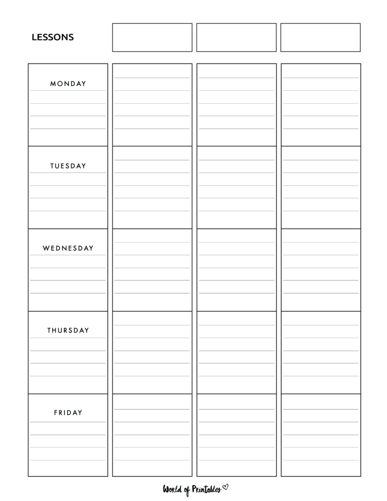 Checklist Lesson Plan Template Word - lesson plan templates