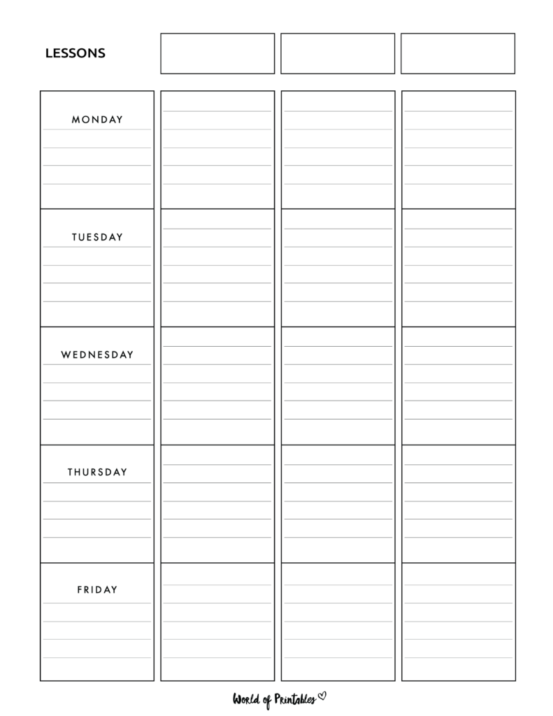 Checklist Lesson Plan Template Word - lesson plan templates