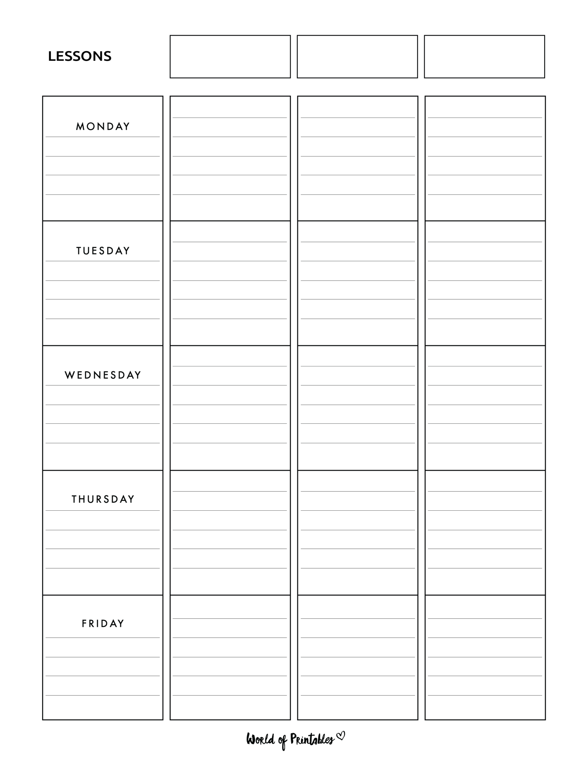 Checklist Lesson Plan Template Word - lesson plan templates
