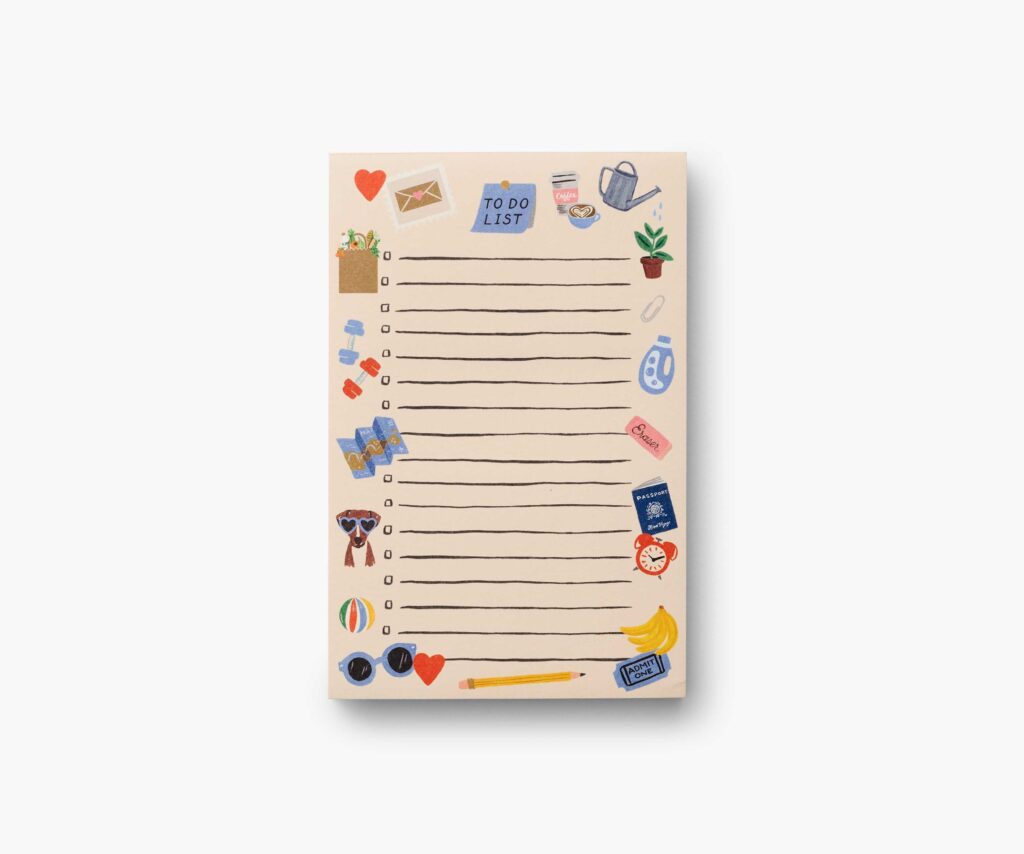 checklist notepad to do