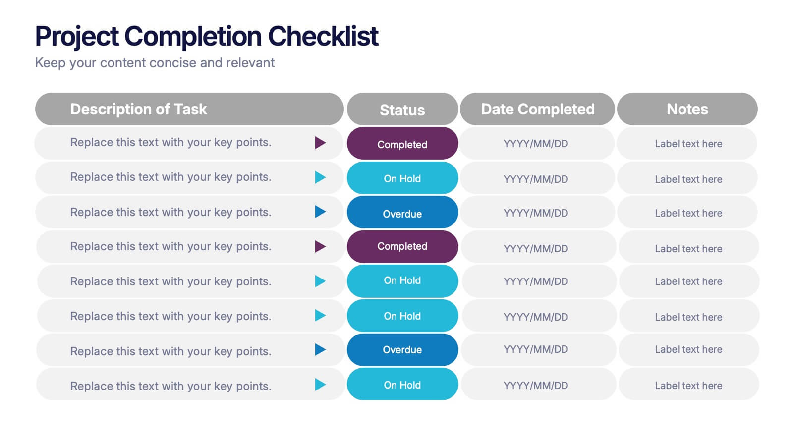 Checklist Ppt Slide Templates And Says - project completion checklist presentation