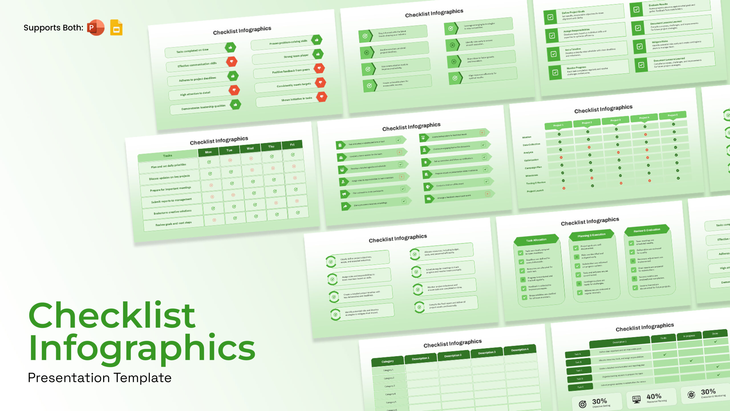 Checklist Ppt Template Free Download - multiple checklist styles templates for powerpoint and google slides