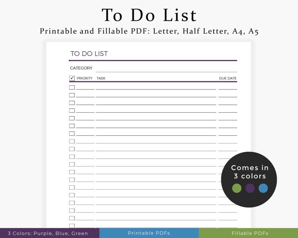 Checklist Template For Students Cutefree – to do list Checklist Template For Students Cutefree - to do list