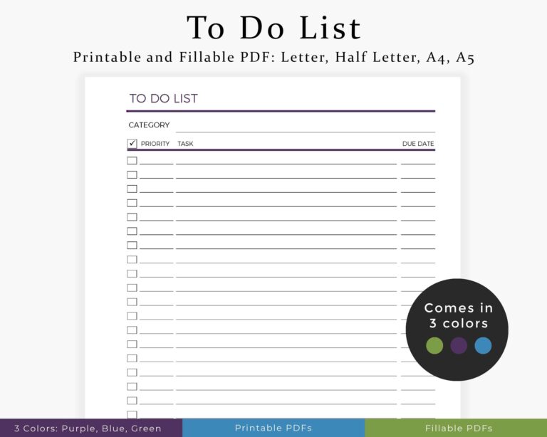 Checklist Template For Students Cutefree - to do list