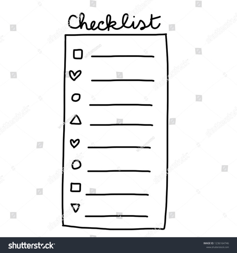 Checklist Template With Tick Boxes - checklist paper various shaped tick boxes 1236164746