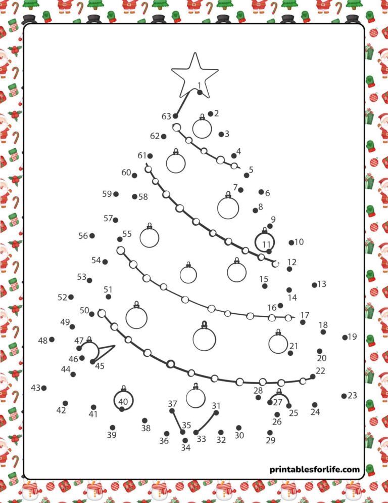 Christmas Connect The Dots Free Printable - Free Christmas Connect The Dots Worksheets Printable | Fanny Printable