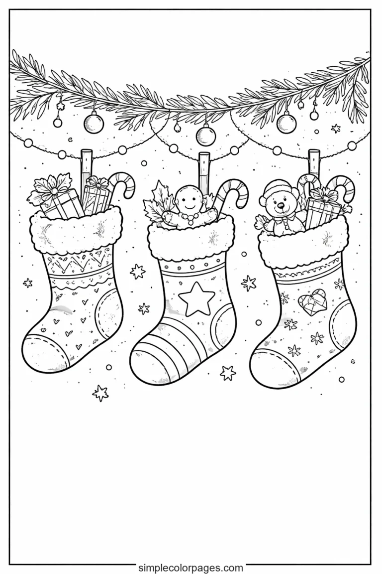 Christmas Stocking Coloring Pages Printable - Christmas Coloring Pages — Free Printable Christmas Sheets