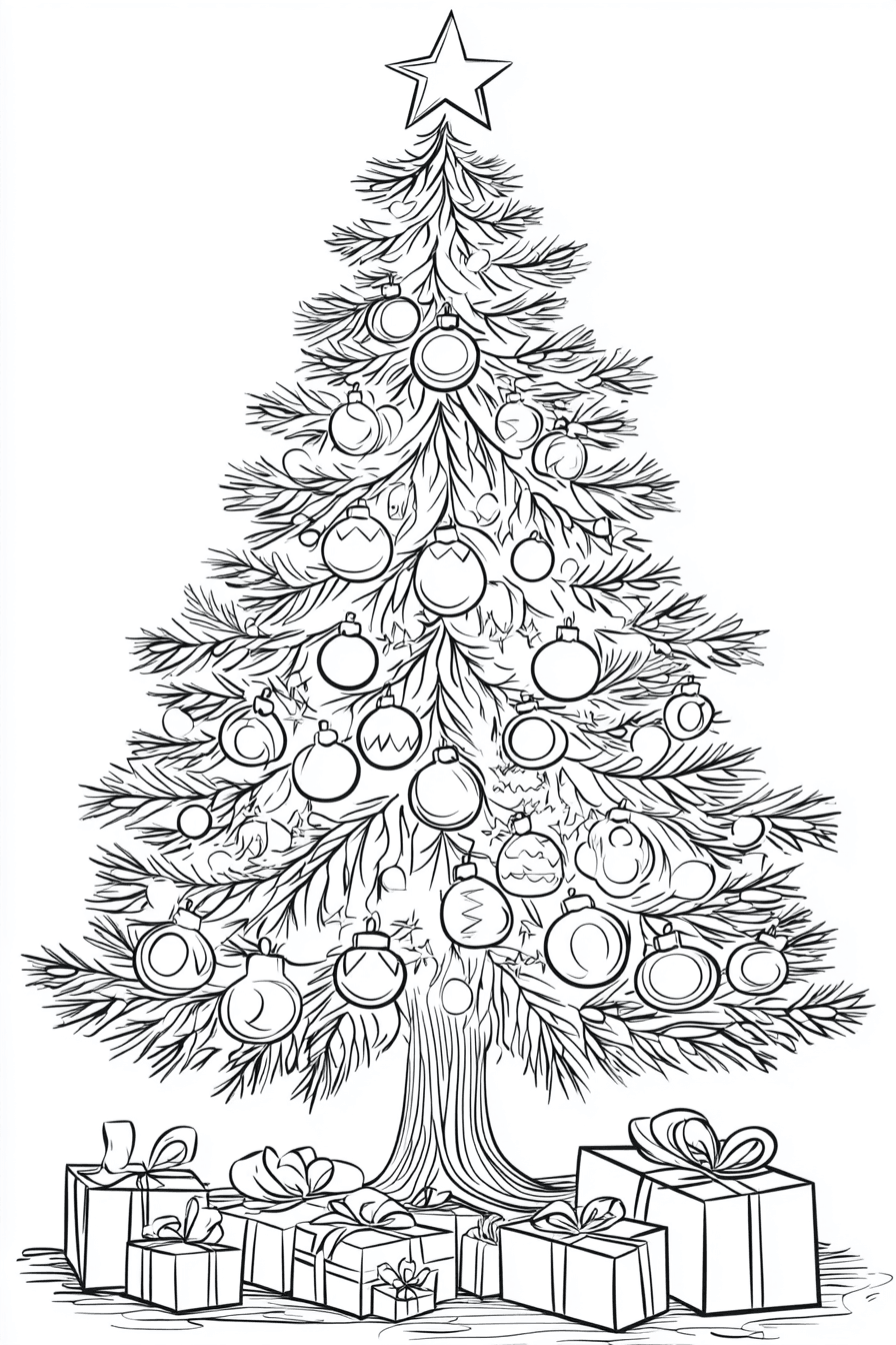 Christmas Tree Pictures For Coloring - Christmas Tree Pictures To Color