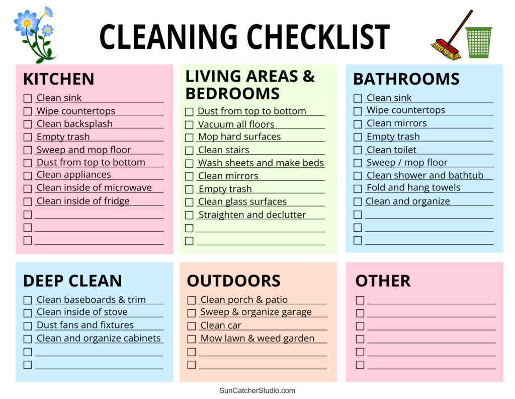cleaning checklist