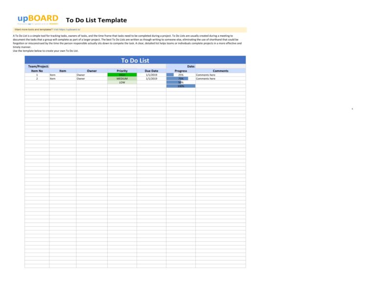 Client To Do List Template - to do list