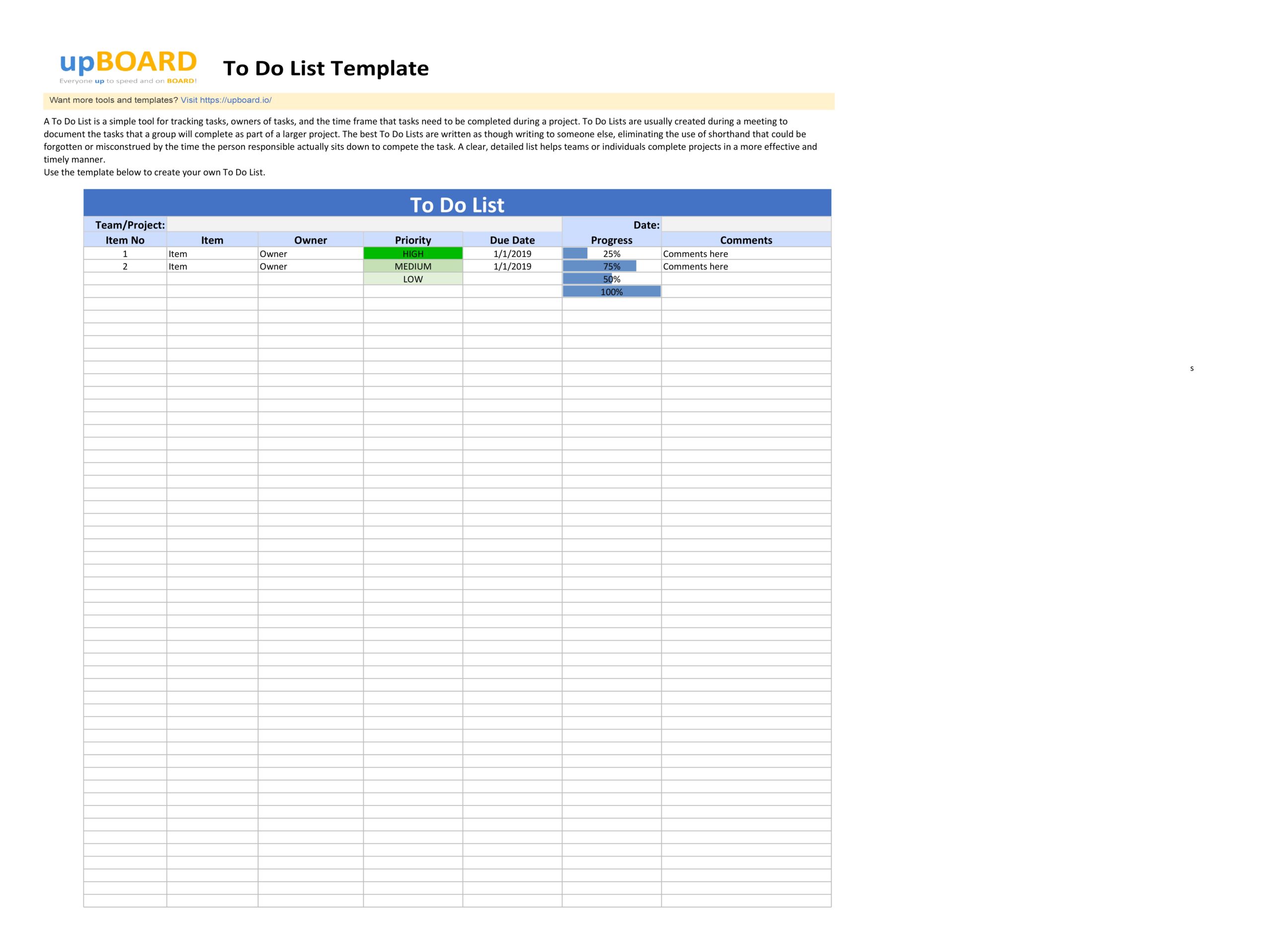 Client To Do List Template - to do list