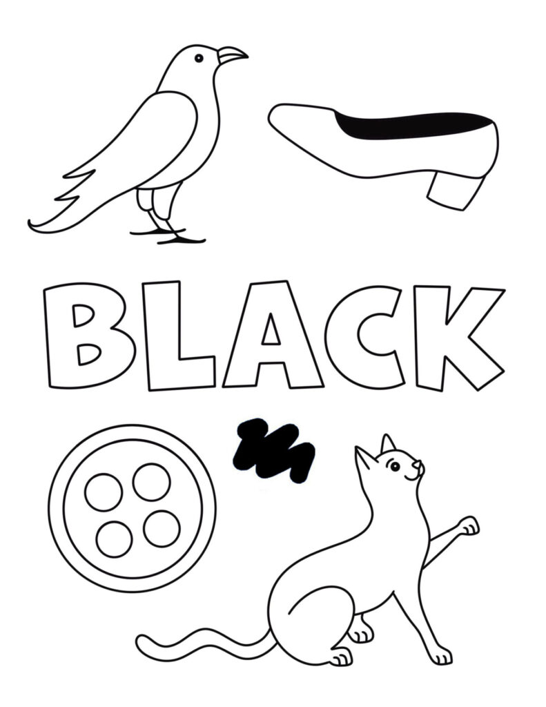 Color Black Worksheets For Preschoolers Color Black Worksheets For Preschoolers