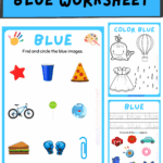 Color Blue Worksheets For Preschool - Fun Blue Activities for Kindergarten Kids: Creative & Engaging Blue ...