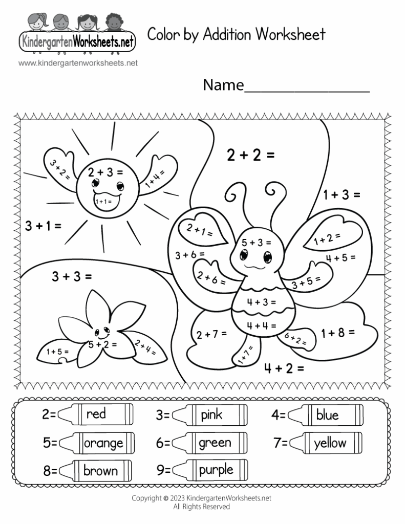 Color By Adding Numbers Worksheets - Addition Color by Number Worksheets - Free Printable - Worksheets Library