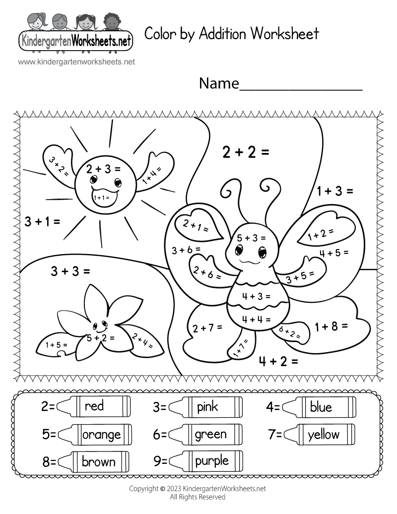 Color By Adding Numbers Worksheets - Addition Color by Number Worksheets - Free Printable - Worksheets Library