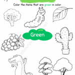 Color Green Worksheets For Preschool - Green Worksheet