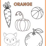 Color Orange Worksheet For Preschoolers - Color Orange Worksheets (Free Printable PDF Pages) - A to Z Worksheet