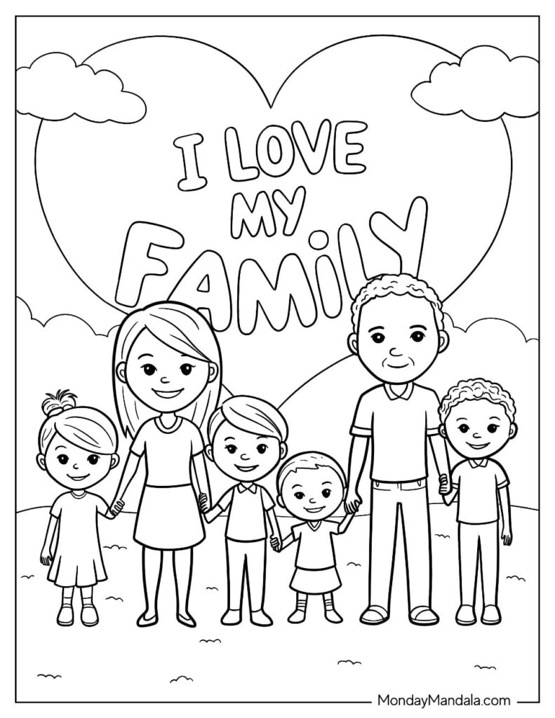 Coloring Page Of A Family – 20 Family Coloring Pages (Free PDF Printables) Coloring Page Of A Family - 20 Family Coloring Pages (Free PDF Printables)