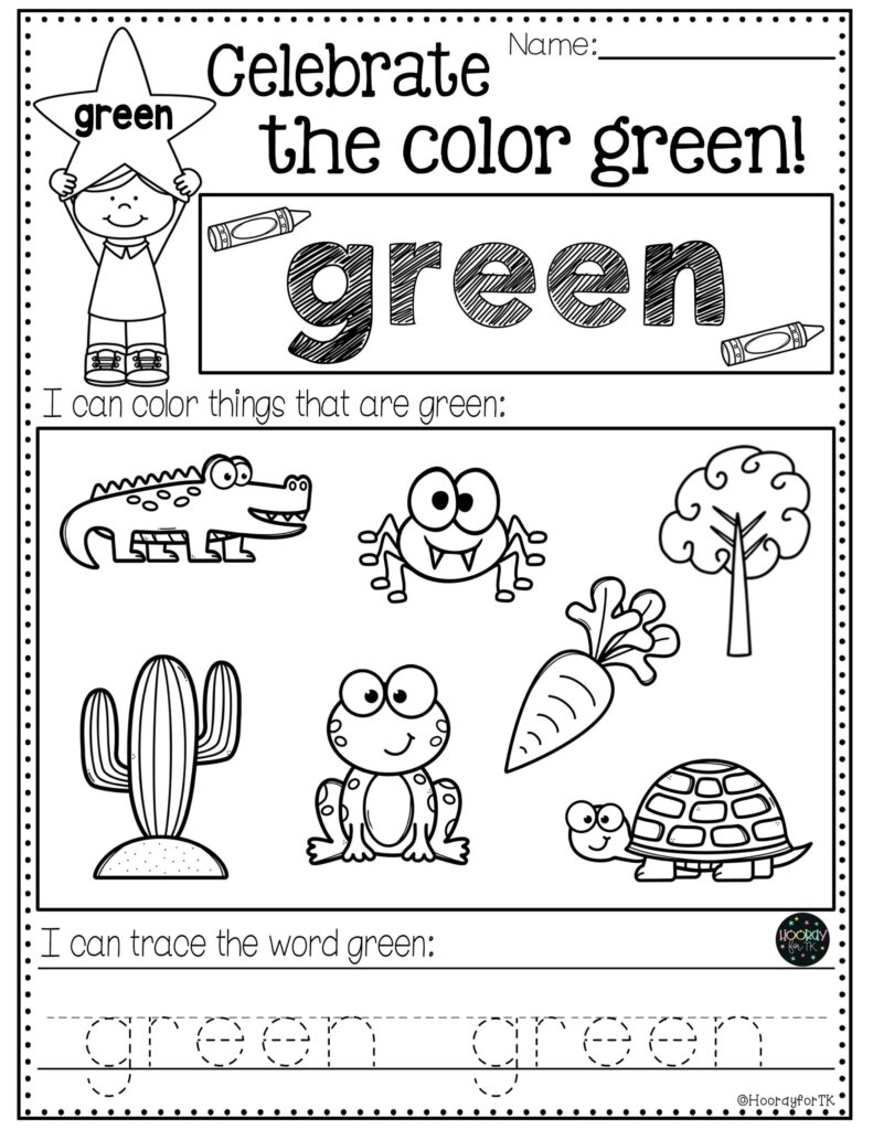 Coloring Pages For The Color Green – Green Worksheets For Kindergarten – Kindergarten Worksheets Coloring Pages For The Color Green - Green Worksheets For Kindergarten - Kindergarten Worksheets