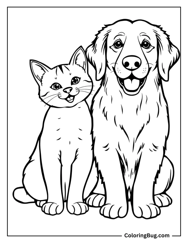 Coloring Pages Of Dogs And Cats – Cat And Dog Colouring Page Coloring Pages Of Dogs And Cats - Cat And Dog Colouring Page